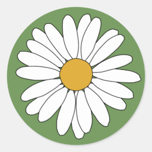 madeliefje ronde sticker