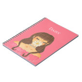 Madeliefje Roze Jurk Notitieboek (Linkerzijde)