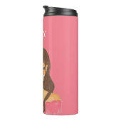 Madeliefje Roze Jurk Thermosbeker (Geroteerd rechts)
