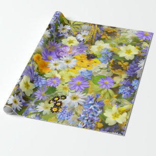 Madeliefje, Sleutelbloem, Narcissen Bloemen Cadeaupapier