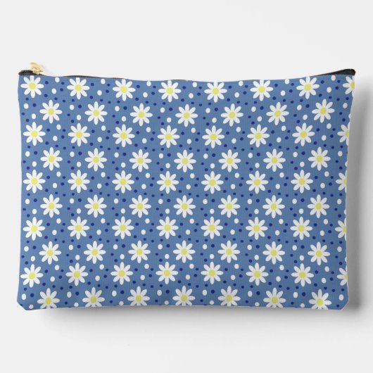 madeliefje stippen blauw etui (Voorkant)