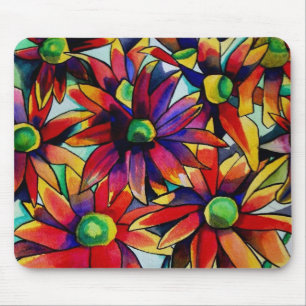 Madeliefje stro multikleurige wilde bloemen muismat