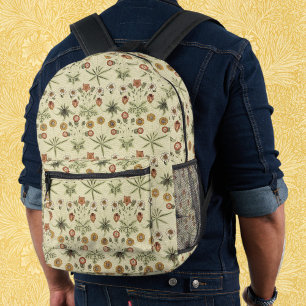 Madeliefje van William Morris, Vintage Victoriaans Bedrukte Rugzak