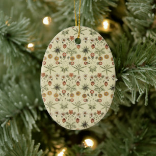 Madeliefje van William Morris, Vintage Victoriaans Keramisch Ornament