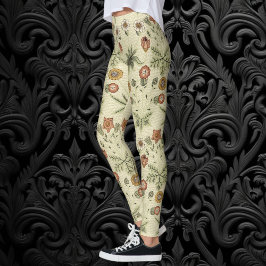 Madeliefje van William Morris, Vintage Victoriaans Leggings