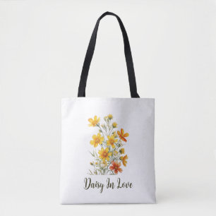 Madeliefje Verliefd Wilde Bloem Tote Bag
