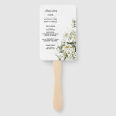 Madeliefje Wildbloem Boho Trouwprogramma Handventi Handwaaier (Achterkant)