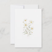 Madeliefje Wildbloem Wit Boho Minimalistisch Save The Date (Achterkant)
