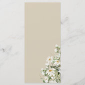 Madeliefje Wilde Bloem Boho Bruiloftsmenu Menu (Achterkant)