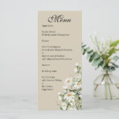 Madeliefje Wilde Bloem Boho Bruiloftsmenu Menu (Staand voorkant)