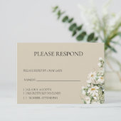 Madeliefje wilde bloem boho RSVP kaart (Staand voorkant)