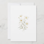 Madeliefje Wilde bloem Wit Boho Minimalistisch Save The Date (Achterkant)