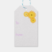 Madeliefje Wildflower Pastel Paarse Stip Cadeaulabel (Achterkant)