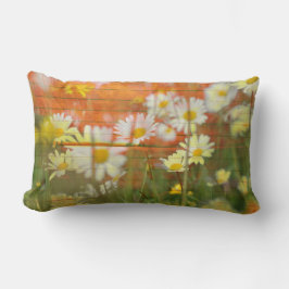 madeliefje witte gele Sierkussen Lumbar Kussen