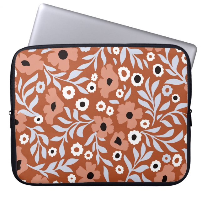  madeliefjes: abstracte achtergrond. laptop sleeve (Voorkant)