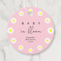 Madeliefjes - Baby in bloom favor tags