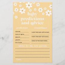Madeliefjes Baby Shower Advies voor Ouders Kaart