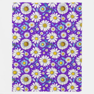 🌼 Madeliefjes & Bladeren Gloeien ❄️ Knusheid Natu Fleece Deken