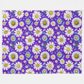 🌼 Madeliefjes & Bladeren Gloeien ❄️ Knusheid Natu Fleece Deken (Voorkant (Horizontaal))