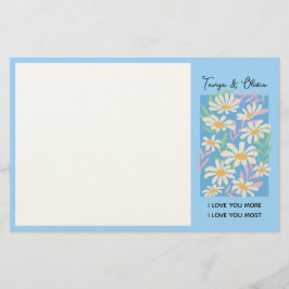 Madeliefjes bloem compositie ontwerp briefpapier
