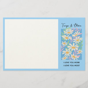 Madeliefjes bloem compositie ontwerp briefpapier
