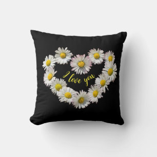 Madeliefjes Bloem Hart Ik Hou van Jou Romantische Kussen