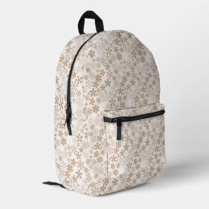 Madeliefjes Bloemen Beige Bloemig Esthetisch Ditsy Bedrukte Rugzak