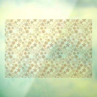 Madeliefjes Bloemen Beige Bloemige Esthetiek Ditsy Raamsticker