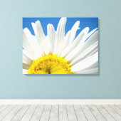 Madeliefjes Bloemen Bloemstukken Canvas kunstprint Afdruk (Insitu (Houten vloer))