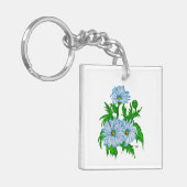 Madeliefjes bloemen sleutelhanger (Voorkant Links)
