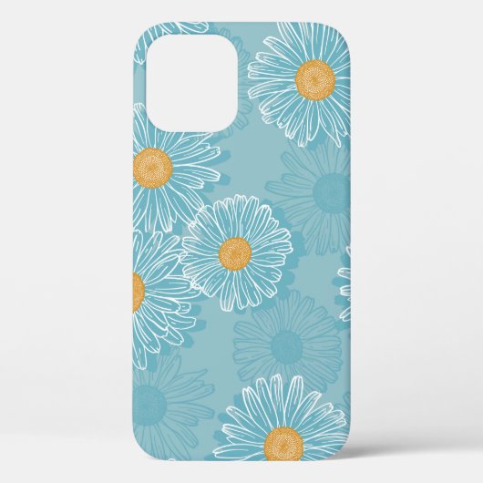 madeliefjes: bloemencontourpatroon. Case-Mate iPhone case (Achterkant)