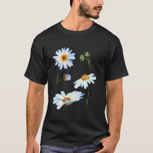 Madeliefjes Bloemmotief Voor Botanische Schets Blo T-shirt