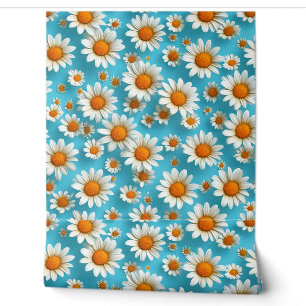 Madeliefjes bloempatroon behang