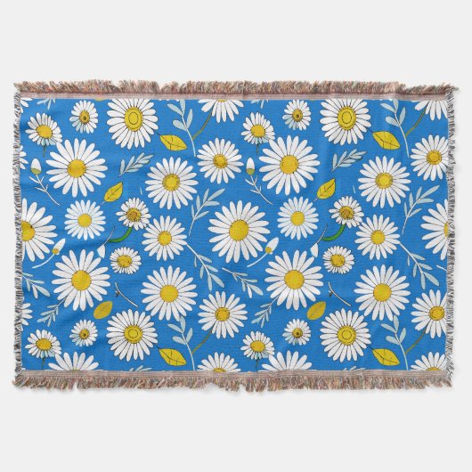 Madeliefjes bloempatroon deken (Voorkant)