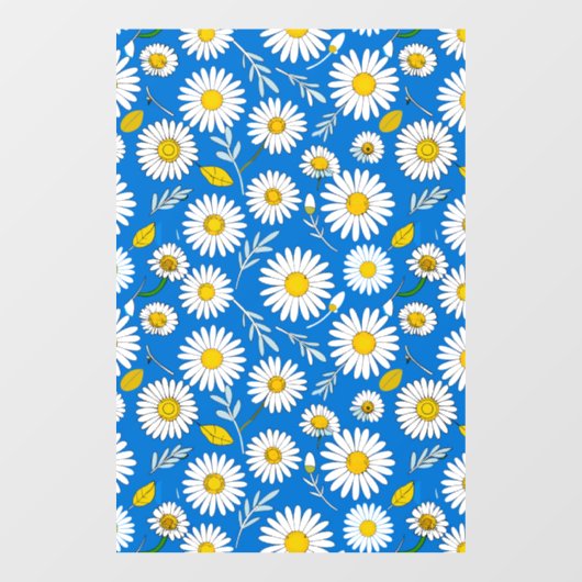 Madeliefjes bloempatroon raamsticker (Vel)