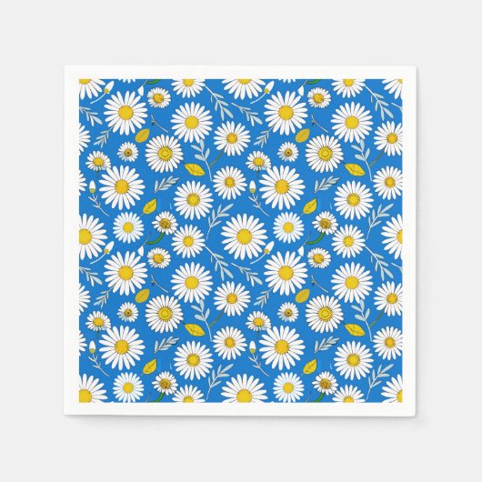 Madeliefjes bloempatroon servet (Voorkant)