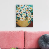 Madeliefjes bloemstuk canvas afdruk (Insitu (Woonkamer))