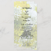 Madeliefjes, chrysanten en kantbloemen Boeket Programmakaart (Voorkant / Achterkant)