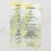 Madeliefjes-, chrysanten- en kweeboeket programmakaart (Voorkant / Achterkant)