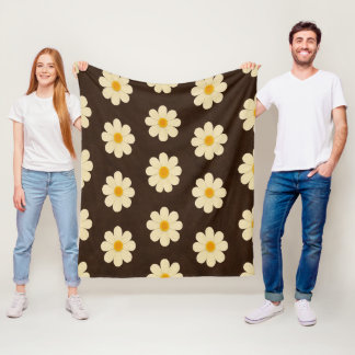 Madeliefjes Crème en Geel Design Fleece Deken