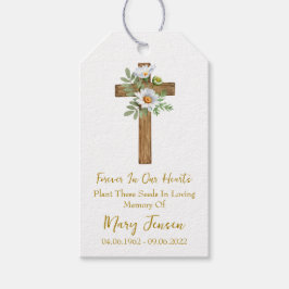 Madeliefjes Cross Memorial Zaadpakket  Cadeaulabel