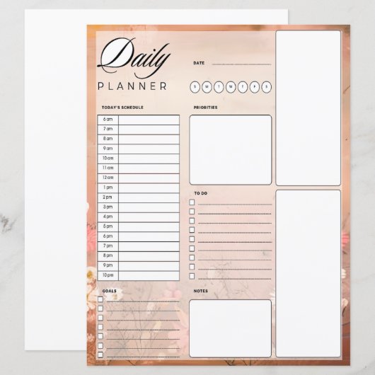  madeliefjes dagelijkse planner (Voorkant / Achterkant)