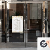 Madeliefjes Diensten Menu Raamsticker (Kantoordeur)