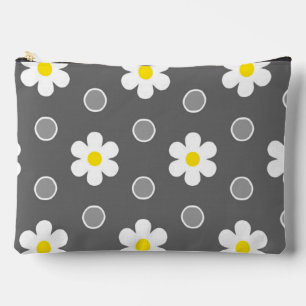 Madeliefjes en grijs en witte polka stippen etui