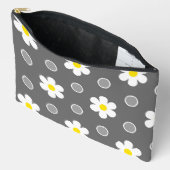 Madeliefjes en grijs en witte polka stippen etui (Open)