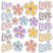 Madeliefjes en Liefde Stickerblad Sticker (Voorkant)