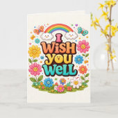 Madeliefjes en Regenboog Snel Beter Kaart (Gele Bloem)