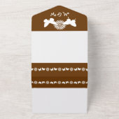Madeliefjes en Vlinders in Chocolade All In One Uitnodiging (Buitenkant)