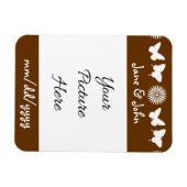 Madeliefjes en Vlinders in Chocolade Magneet (Horizontaal)