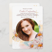 Madeliefjes Foto Uitnodiging (Voorkant / Achterkant)